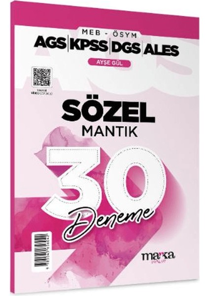 Ags Kpss Dgs Ales Sözel Mantık 30 Deneme