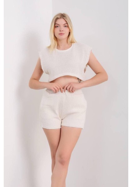 Şortlu Ajurlu Kadın Takım modelleri
