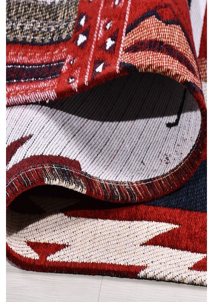 Afgan Kırmızı TR014 Afgan Tarzı Akrilik Salon Halısı Mutfak Halısı Antre Halısı fırsatları