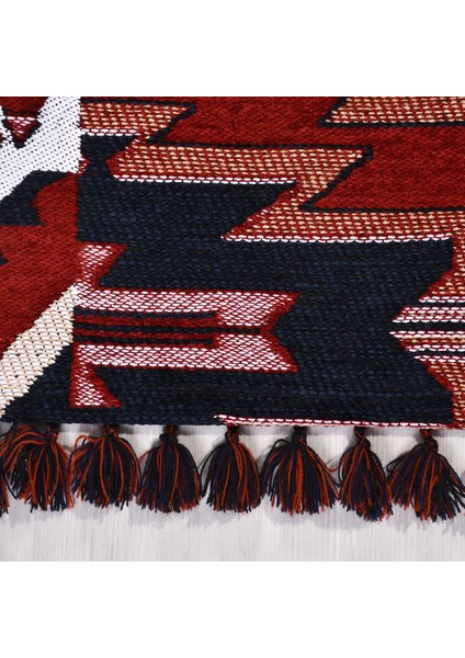 Afgan Kırmızı TR014 Afgan Tarzı Akrilik Salon Halısı Mutfak Halısı Antre Halısı indirimleri