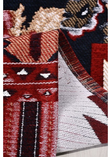 Afgan Kırmızı TR014 Afgan Tarzı Akrilik Salon Halısı Mutfak Halısı Antre Halısı modelleri