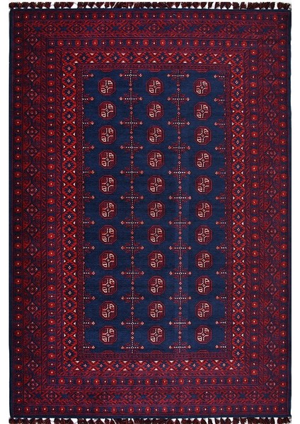 Afgan Kırmızı TR03 Afgan Tarzı Akrilik Salon Halısı Mutfak Halısı Antre Halısı