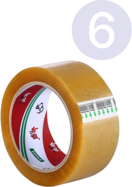 Bufalo Ambalaj (Naylon) Bandı - Hafif Koli ve Kutuda Kullanıma Uygundur 45X100 6 Adet