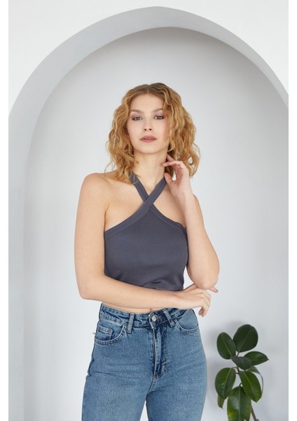 Basic Çapraz Askılı Bluz