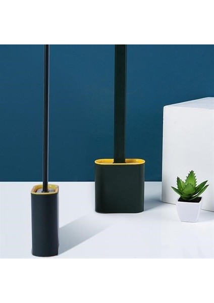 Banyo Hijyeni Için Duvar Tipi Yumuşak Askılı Klozet Tuvalet Fırçası Seti