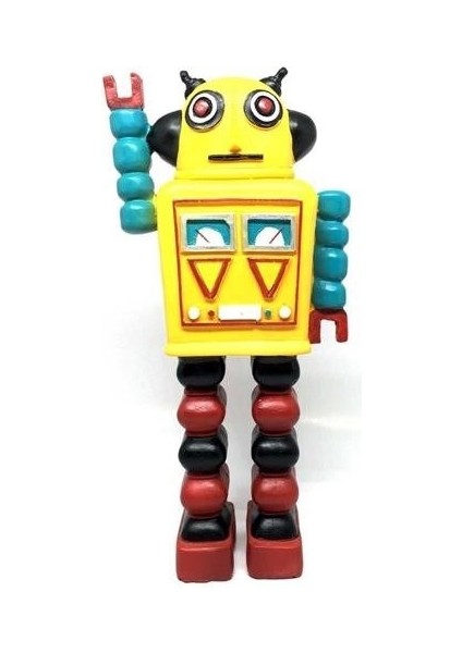 Büro Ev Hediyesi Için Nostaljik Sevimli Uzaylı Robot Figür Biblo