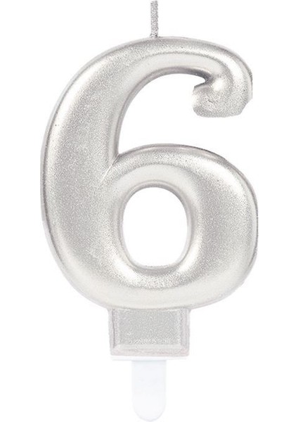 Büro Ev Dekoru Için 6 Rakam Silver Mum