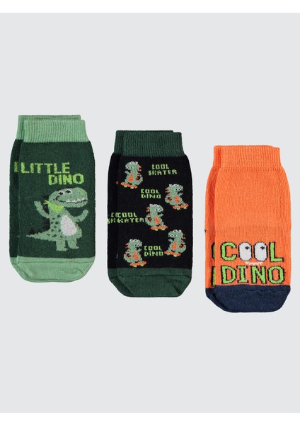 Erkek Bebek 3'lü Çorap Set 6-18 Ay Yeşil