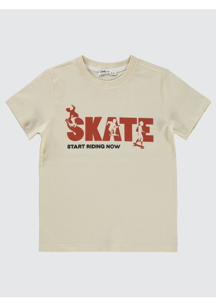 Erkek Çocuk Tişörtlü Gömlek 6-9 Yaş Koyu Bakır fırsatları