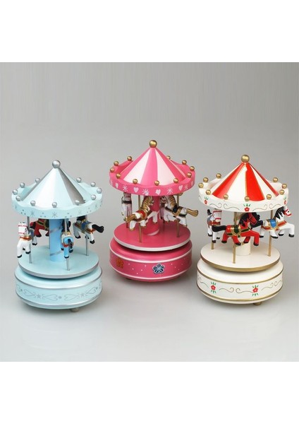 Çocuk Odası Hediyesi Için Dekoratif Retro Atlıkarıncalı Müzik Kutusu fırsatları