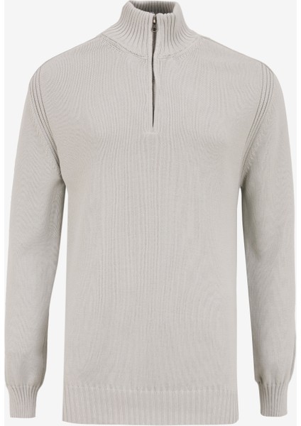 Gmg Fırenze Dik Yaka Regular Fit Gri Erkek Kazak GU24MFW04019