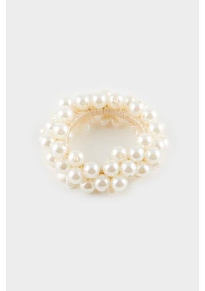 Kadın Çiçek Desenli İncili Lastik Toka E6773AXNS modelleri