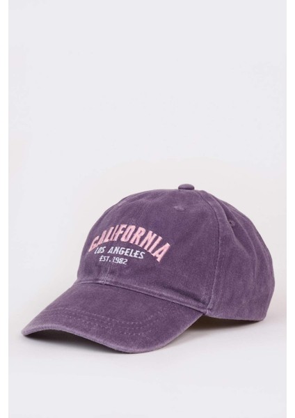 Kız Çocuk Nakışlı Pamuklu Cap Şapka D5319A825SM