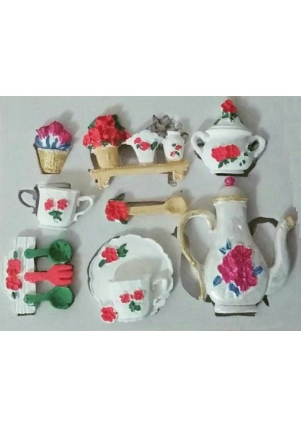 Mutfak Temalı Çaydanlık Fincan Silikon Kalıp K-098 fiyatları