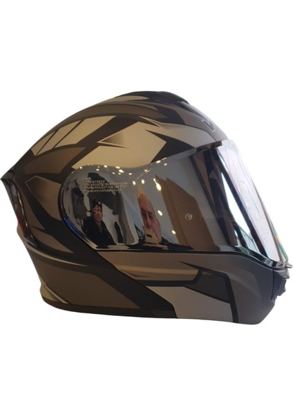 Kask Gri Siyah