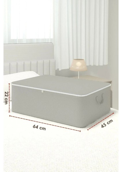 18 Adet- Mega Büyük Boy Bazaaltı ve Çekyat Hurç 64 x 45 x 22 cm Antrasit Gri Baza Altı Hurç Saklama Hurcu