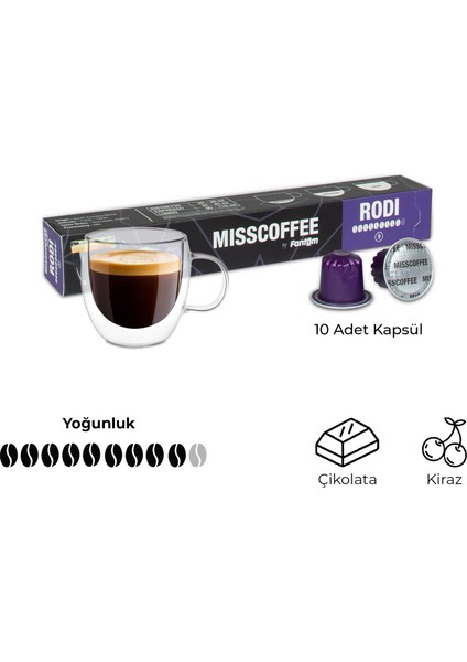 Mısscoffee Rodı Kapsül Kahve Kutusu Nespresso Sistem Uyumlu