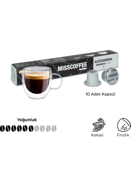 Mısscoffee Alessandrıa Kapsül Kahve Kutusu Nespresso Sistem Uyumlu
