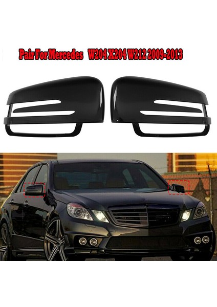Çift Kapı Ayna Kapakları Yan Ayna Kapakları ile Uyumlu - Ces Sınıfı W204 W212 W221 Cla Gla 2009-2013 Parlak Siyah (Yurt Dışından) fiyatları