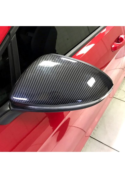 Karbon Fiber Desen Dikiz Aynası Kapağı Yan Dikiz Aynası Kapatma Kapakları Golf Mk7 Mk7.5 ile Uyumlu Golf 7 R 2013-2020 (Yurt Dışından)