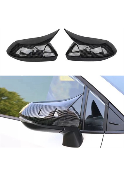 Karbon Fiber Renkli Öküz Korna Yan Kapı Dikiz Aynası Kapağı Trim Kapağı 2019-2023 ile Uyumlu (Yurt Dışından) fiyatları