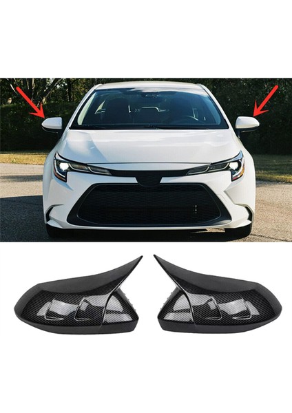 Karbon Fiber Renkli Öküz Korna Yan Kapı Dikiz Aynası Kapağı Trim Kapağı 2019-2023 ile Uyumlu (Yurt Dışından) modelleri