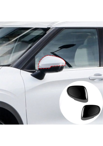 Siyah Dikiz Aynası Kapağı Dış Kapı Kanat Kapağı 2022 + Yan Ayna Kapağı ile Uyumlu (Yurt Dışından) indirimleri