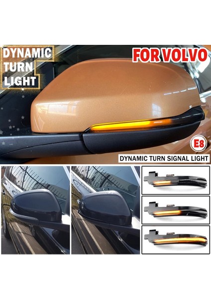 V40 cc Iı S60 2011-2018 S80 V70 Iıı ile Uyumlu Araba Dinamik LED Dönüş Sinyali Işık Dikiz Aynası Işık Göstergesi (Yurt Dışından)