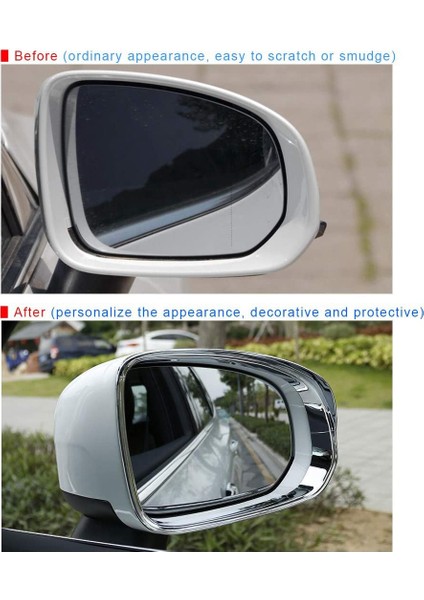 Uyumlu XC60 2018-2020 Araba Yan Kapı Yağmur Dikiz Aynası Visor Shield Güneş Kapak Trim Aksesuarları Krom (Yurt Dışından) modelleri