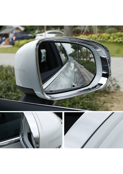 Uyumlu XC60 2018-2020 Araba Yan Kapı Yağmur Dikiz Aynası Visor Shield Güneş Kapak Trim Aksesuarları Krom (Yurt Dışından) indirimleri