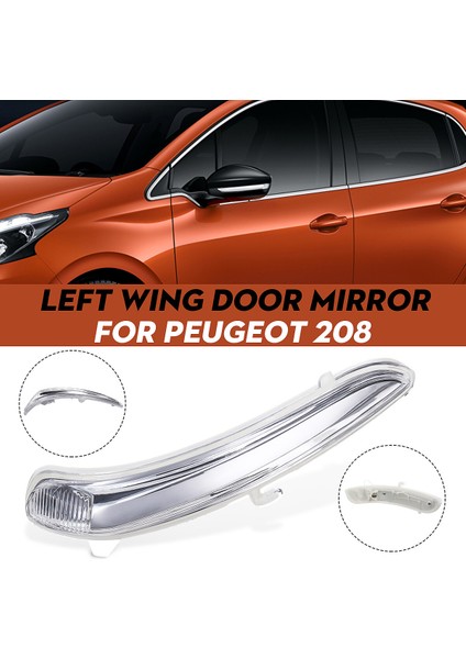 Araba Kapı Kanat Dikiz Aynası Dönüş Sinyali Gösterge Işığı Lens Kapağı ile Uyumlu 208 2008 2012-2017 1607512680 Sol (Yurt Dışından) fiyatları