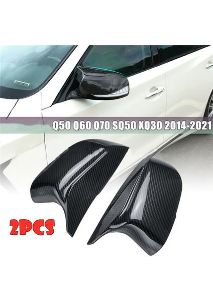 Araba Dikiz Aynası Kapağı Yan Kanat Aynaları Kapak Konut Kapağı ile Uyumlu Q50 Q50S Q70 Q60 QX30 (Yurt Dışından) modelleri