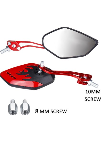 Adet/takım Evrensel Motosiklet Dikiz Aynaları Motosiklet 360 Derece Rotasyon Motosiklet Motosiklet Scooter Yan Aynalar 8/10MM Siyah + Mavi (Yurt Dışından) fırsatları
