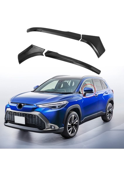 2021 2022 Yan Kapı Dikiz Aynası Dekorasyon Şerit Kapak Trim Etiket Şekillendirici Parlak Siyah ile Uyumlu (Yurt Dışından) fırsatları