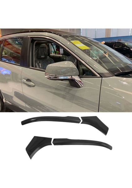 2021 2022 Yan Kapı Dikiz Aynası Dekorasyon Şerit Kapak Trim Etiket Şekillendirici Parlak Siyah ile Uyumlu (Yurt Dışından) indirimleri