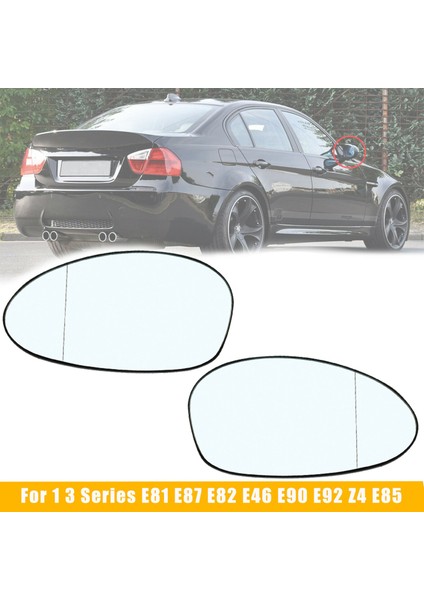 Sağ Yan Kanat Kapı Aynası Dikiz Aynası Cam Isıtmalı 2-Pin 1 3 Serisi ile Uyumlu E81 E87 E82 E88 E46 E90 E92 E85 Z4 (Yurt Dışından) modelleri