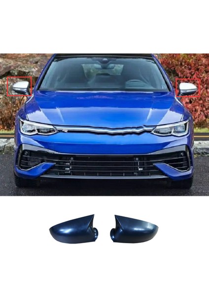ile Uyumlu-Golf Mk5 5 2022 Araba Parlak Siyah Öküz Boynuz Dikiz Yan Cam Ayna Geri Vites Aynası Ayar Kapağı Kapakları (Yurt Dışından)