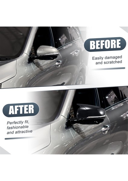 Sorento 2016-2019 ile Uyumlu Araç Dikiz Yan Ayna Kapağı Kanat Kapağı Dış Kapı Dikiz Kasa Trim, Siyah (Yurt Dışından) fırsatları