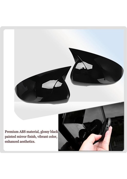 Sorento 2016-2019 ile Uyumlu Araç Dikiz Yan Ayna Kapağı Kanat Kapağı Dış Kapı Dikiz Kasa Trim, Siyah (Yurt Dışından) indirimleri