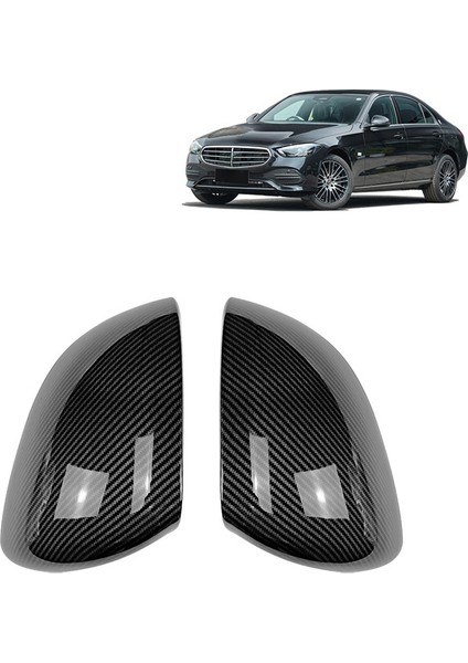 Karbon Fiber Yan Kapı Dikiz Aynası Kapağı Kapağı C Sınıfı ile Uyumlu W206 2021 2022 Dikiz Aynası Kapağı Trim (Yurt Dışından) fırsatları