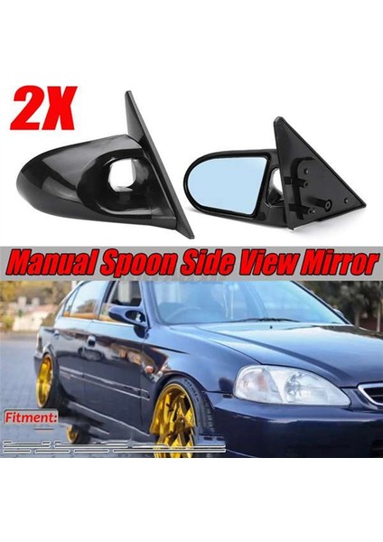 Otomotiv Dikiz Aynası Yan Ayna Manuel Ayarlanabilir Yan Kanat Aynası Ek 4 Kapı 1996-2000 ile Uyumlu (Yurt Dışından) indirimleri
