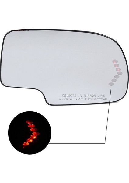 Araba Ön Sol Isıtmalı Yan Kapı Kanat Dikiz Aynası Lens Camı 2003 - 2007 ile Uyumlu 88944391 (Yurt Dışından)