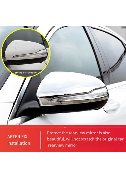 Rhd Dikiz Aynası Ayar Kapağı C W205 E W213 Glc X253 2016-2023 Yan Kanat Aynaları Kapakları ile Uyumlu Parlak Gümüş (Yurt Dışından)