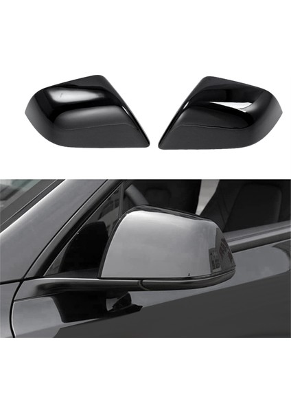 Siyah Araba Dikiz Aynası Kapağı Yan Kapı Ayna Kapağı Kapağı 2021-2023 ile Uyumlu (Yurt Dışından) fiyatları