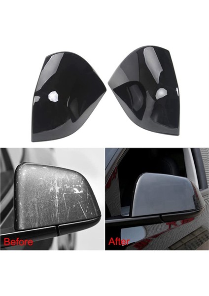 Siyah Araba Dikiz Aynası Kapağı Yan Kapı Ayna Kapağı Kapağı 2021-2023 ile Uyumlu (Yurt Dışından) fırsatları