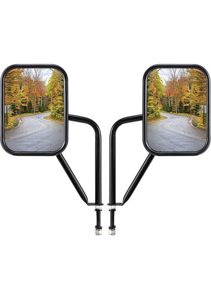 Wrangler Cj Yj Tj Jk Jl ve Sınırsız ile Uyumlu Kapalı Kapı Aynaları, Dikiz Aynaları Kare Kapı Yan Menteşe Aynası (Yurt Dışından)