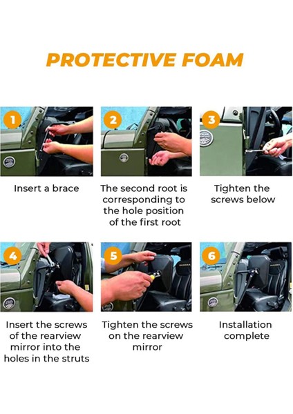 Wrangler Cj Yj Tj Jk Jl ve Sınırsız ile Uyumlu Kapalı Kapı Aynaları, Dikiz Aynaları Kare Kapı Yan Menteşe Aynası (Yurt Dışından) indirimleri