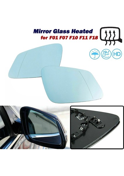 Sol Sürüş Yan Kanat Kapı Aynası Dikiz Aynası Cam Isıtmalı Mavi 5 6 7 Serisi ile Uyumlu F07 F10 F11 F06 F12 F01 F02 (Yurt Dışından) modelleri