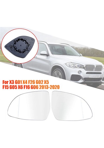 1 Çift Isıtmalı Dikiz Aynası Cam Lens ile Uyumlu X3 G01 X4 F26 G02 X5 F15 G05 X6 F16 G06 2013-2020 Yan Kapı Kanat Ayna (Yurt Dışından) fiyatları