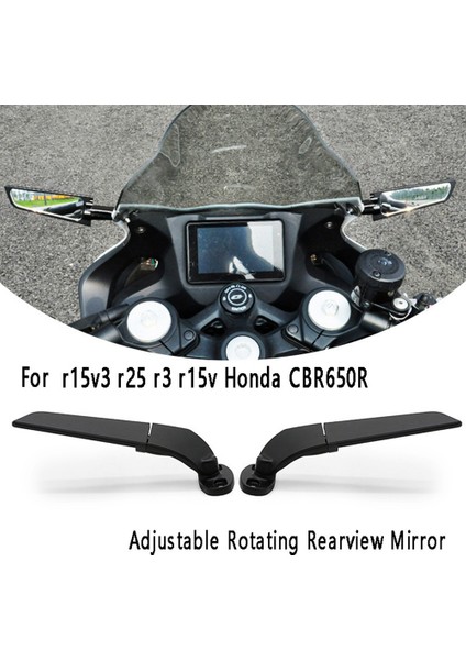 Motosiklet Dikiz Aynaları Yan Ayna Ayarlanabilir Döner Dikiz Aynası ile Uyumlu R15V3 R25 R3 R15V CBR650R (Yurt Dışından) fiyatları